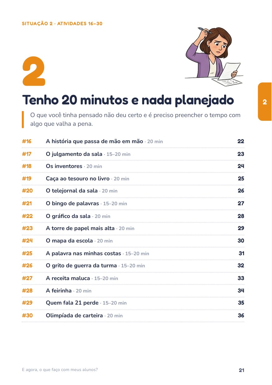 Página divisória da situação dois